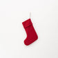 Linen Christmas Stocking - Red