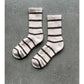 Striped Boyfriend Socks - Flax Stripe