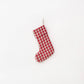 Linen Christmas Stocking - Red Gingham