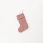 Linen Christmas Stocking - Red Stripes