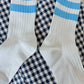 Her Varsity Socks - Blue Stripe