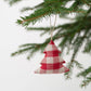 Linen Christmas Ornaments - Red Gingham