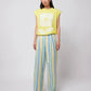 Multicolor Stripes Pleated Trousers