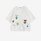 Garden Embroidery Tie Blouse