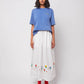 Garden Embroidery Poplin Skirt