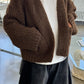 Alpaca Sweater Jacket - Wood