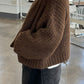 Alpaca Sweater Jacket - Wood