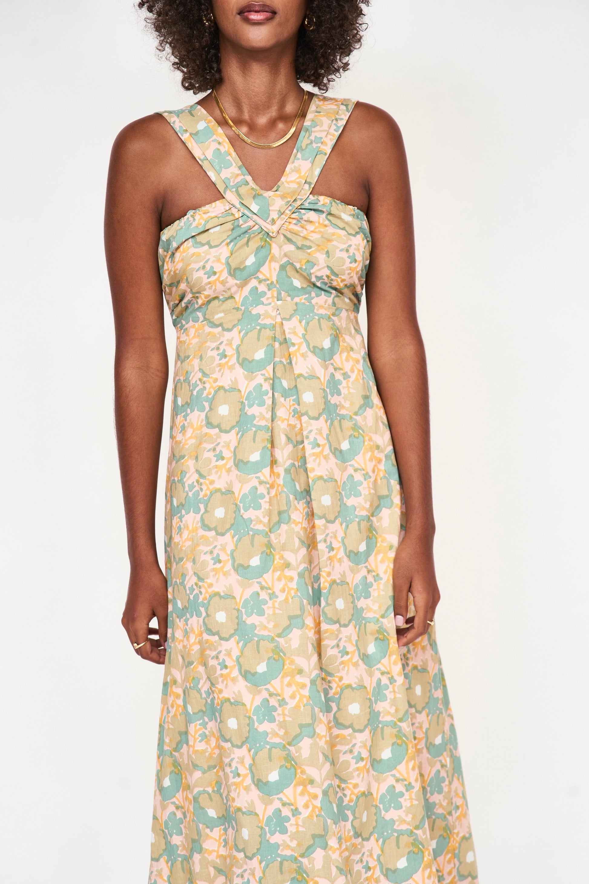 Mirth Seminyak Dress - Olive Bloom L