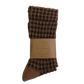 Gingham Waffle Socks - Brown