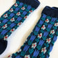 Tulips Garden Socks - Navy