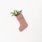 Linen Christmas Stocking - Red Stripes