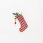 Linen Christmas Stocking - Red Gingham