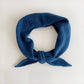 Fuzzy Wool Cravat Scarf - Sea Blue